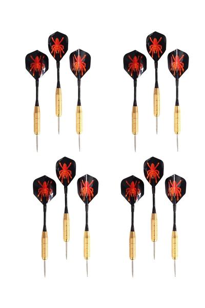 Delta 12 Adet 20 Gram Dart Oku Çelik Uç Pirinç Gövde Renkli Kanat Dart Oku Seti