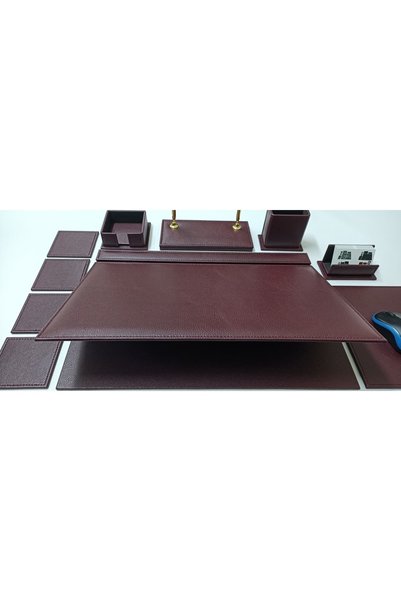 Yeşilsümen Claret Red Luxury Desk Set