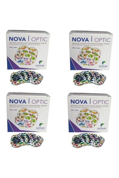MEDİKAL Nova Optik Children's Hypoallergenic Adhesive Oval Eye Pad 50 Pieces