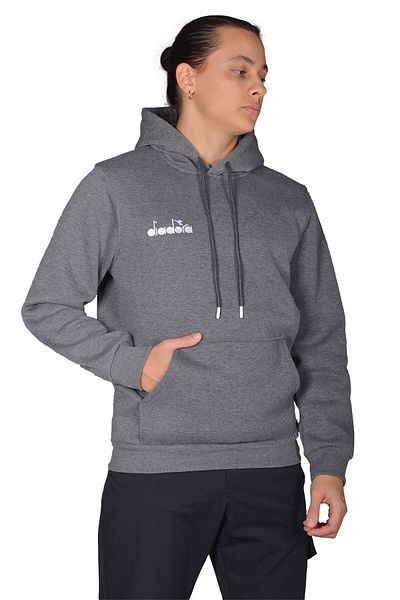 Diadora Bergamo - Мъжки спортен суитшърт от памук в антрацит - Ddber1030016