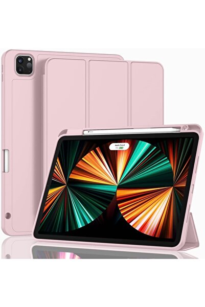 UnDePlus Apple Ipad Pro 12.9 5. Nesil 6. Nesil Kılıf Pen Charge Kalem Bölmeli 2021 - 2022