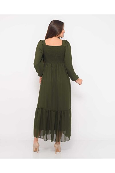 CİXAPLE Şifon Gipeli Elbise