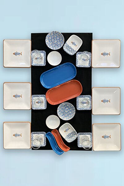 Keramika 28 Parça 6 Kişilik Kahvaltı Takımı