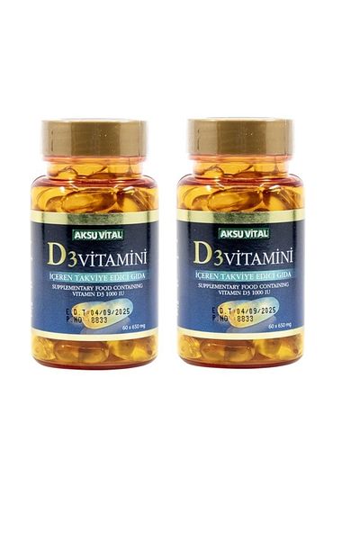 Aksu Vital Vitamin D3 60 Softgel 2 Pieces