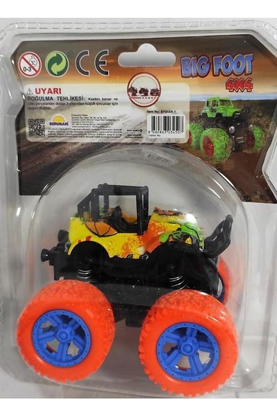 Maxx Wheels سيارة احتكاك بيج فوت 4×4 – برتقالي متعدد الألوان