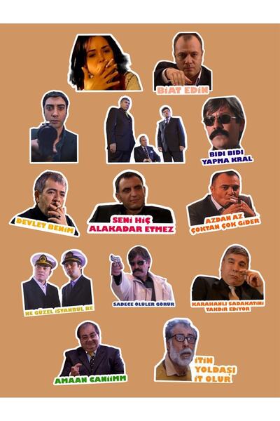 BENİMSER REKLAM Kurtlar Vadisi 13'lü Laptop Notebook Tablet Sticker Seti