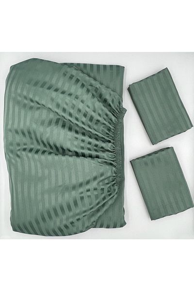 pınarhome collectıon ملاءة جاهزة من الساتان + غطاء وسادة مغطى (عمق الزاوية العالية) ***أحدث الاتجاهات***