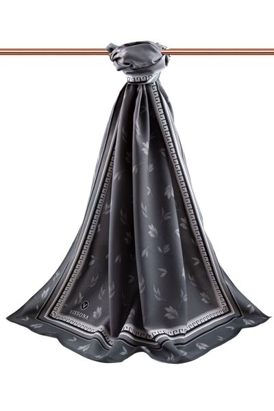 Vissona Women's Luxury Medina Silk Shawl Smoked-5