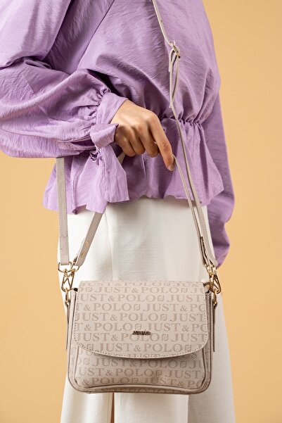 Just Polo Sand Medium Size 3 Compartments Two Straps Women's Hand & Shoulder ...