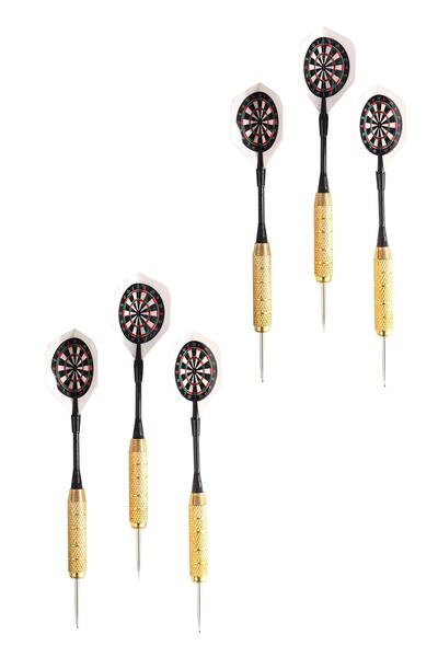 Delta 6 Adet 22 Gram Dart Oku Çelik Uç Pirinç Gövde Renkli Kanat Dart Oku Seti