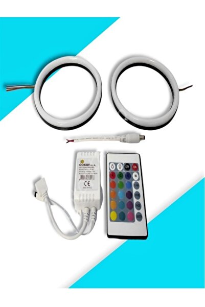 OTOTOPTAN Ford Connect Angel  Uyumlu Halka, 2 Li Rgb Angel Halka, Yuvarlak Tip