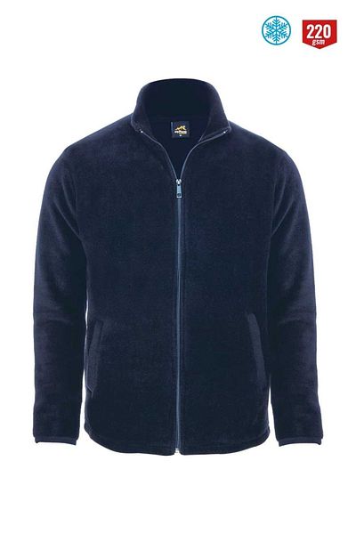 TUĞBABABY Unisex Opti Polar Navy Blue Πλήρες φερμουάρ Χοντρή τσέπη Μπουφάν εξωτερικού χώρου Tactical Flecee