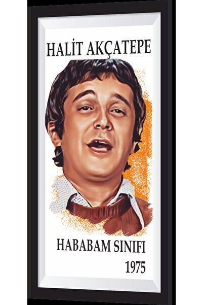 Hayat Poster Μίνι ξύλινη αφίσα με θέμα Yeşilçam Halit Akçatepe - Πλαίσιο με ε...
