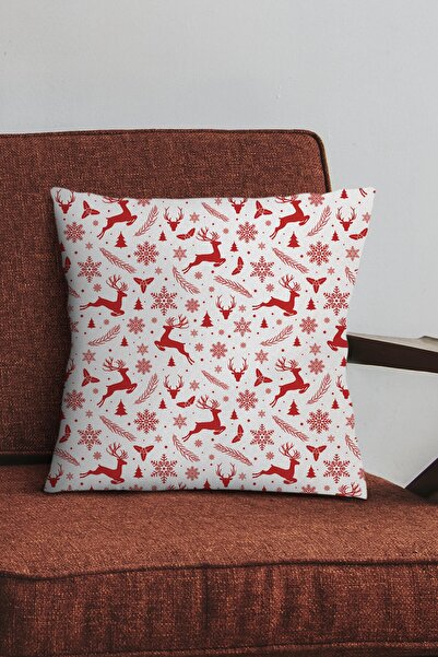 Viva Home Коледна декоративна калъфка за възглавница с двойна страна и скрит ...