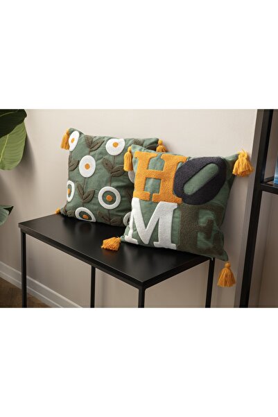 Ottoson 2'li Premium Punch Işlemeli Kırlent Kılıfı