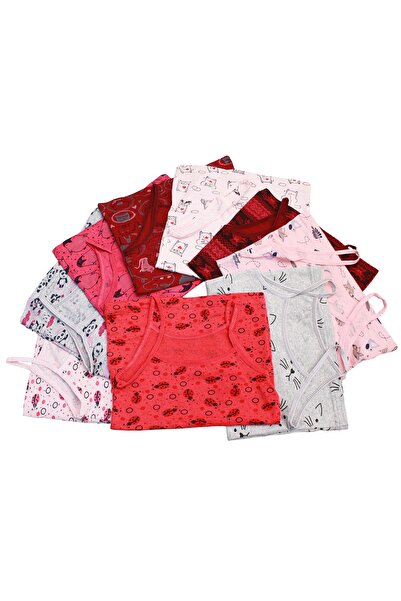 Meren Underwear 6'lı Desenli Ekonomik Kız Çocuk Atlet