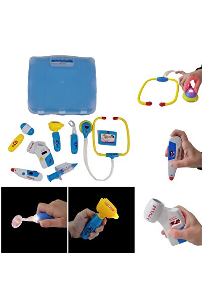 CİGATOYS Oyuncak Çantalı Pilli Doktor Seti Işıklı Ve Kalp Atışı Sesli