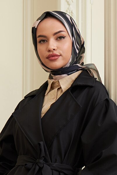 İpekhan Κασκόλ από βαμβακερή βισκόζη Twist Black Mink