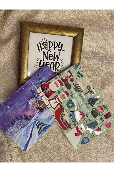 Kalici Egitim emel hoca مجموعة خاصة من بطاقات بريدية مكونة من قطعتين للعام الجديد