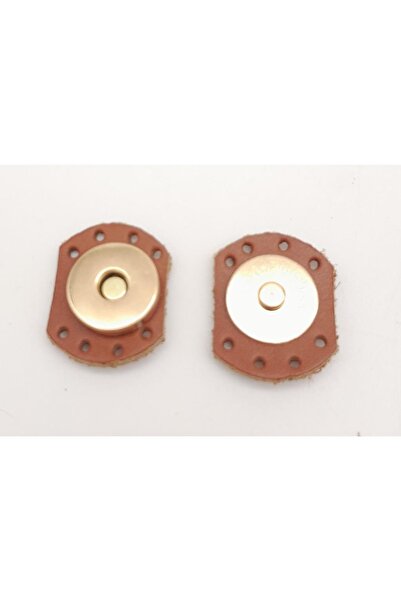 angel çanta aksesuar مشبك مغناطيسي ذو حافة بيضاوية من الجلد الحقيقي بلون أسمر...