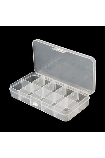 uniquehobby صندوق خرز صغير مكون من 10 أقسام مقاس 13.5x7x2.2 منظم بلاستيك