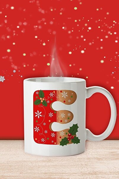 sıradışıhediyem عيد ميلاد سعيد حرف E كوب زجاجي