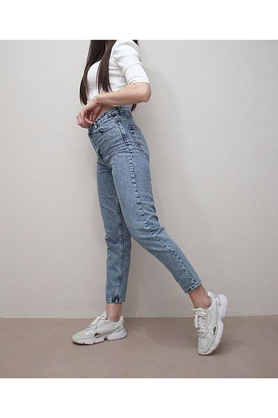 Ramrod Blugi Boyfriend Durin Lycra, Blugi flexibili cu talie inalta