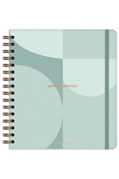Matt Notebook Indefinite Planner Square Agenda Green