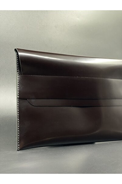 MAT Deri حقيبة كمبيوتر محمول من الجلد الطبيعي باللون الأسود متوافقة مع ماك بوك 13 بوصة 13.3 بوصة 13.6 بوصة