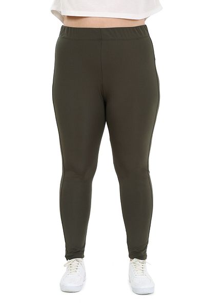 DISENTIS MODEST Jambiere kaki cu panouri, cu talie elastică, până la gleznă