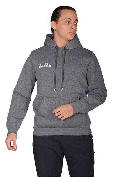 Diadora Bergamo - Мъжки спортен суитшърт от памук в антрацит - Ddber1030016
