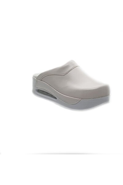 DR SABO Terlik Kadın Ortopedik Deri Airmax Beyaz