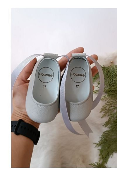 Hodore Genuine Leather Baby Babet Loafer Gray