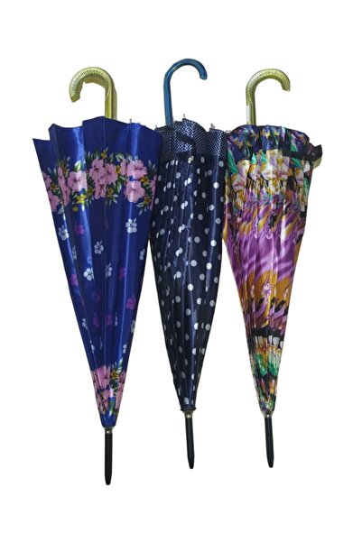 Atmaca Buyuk Boy Renkli Baston Manuel Şemsiye