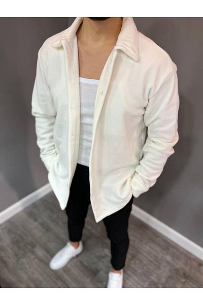 Modena Jachetă cămașă fleece oversize fără buzunar