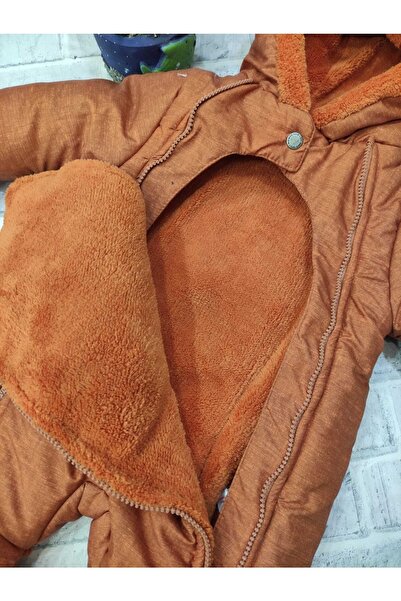 Midimod 9-24 Ay Ayıcıklı Eldiven Ve Panduflu Içi Polar Kalın Kozmonot Kışlık Astronot