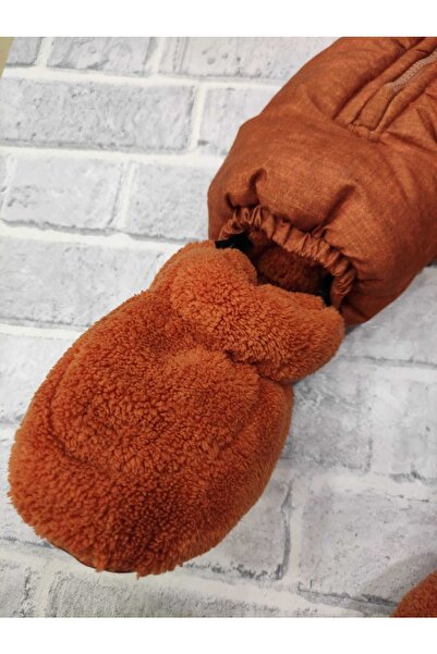 Midimod 9-24 Ay Ayıcıklı Eldiven Ve Panduflu Içi Polar Kalın Kozmonot Kışlık Astronot