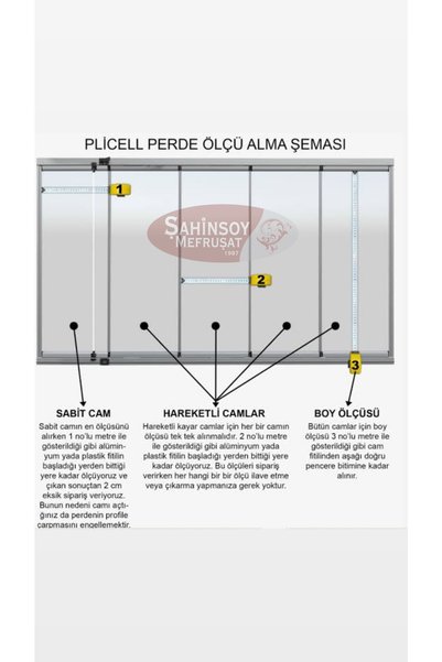 Şahinsoy perde Plicell Cam Balkon Perdesi 10 Farklı Renk Kumaş Plicell