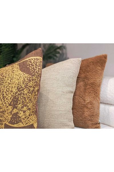 Alacastore Ethnicfil-pelus-knit 3 τεμαχίων διακοσμητικό σετ μαξιλαριών για μαξιλάρια