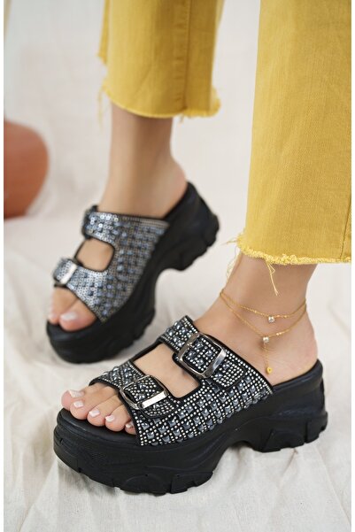 Khayt Rina Ανατομικές Ορθοπεδικές Πέτρινες Παντόφλες Καθημερινής Χονδρής Σόλας