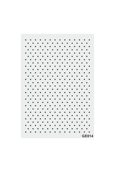 STENCİLTASARIM Ge014 Polka Dot Wall Wooden Glass Painting Pattern