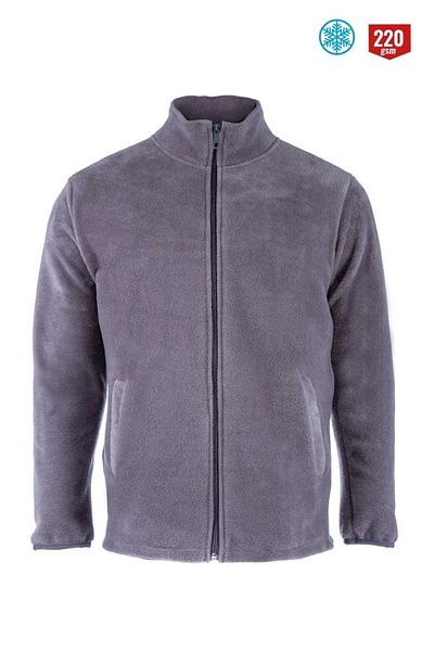 TUĞBABABY Unisex Opti Polar Grey Παλτό εξωτερικού χώρου Tactical Flecee με πλήρες φερμουάρ και χοντρή τσέπη