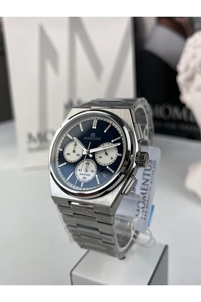 Momentus Men's Elegant Wristwatch High Steel Work Sapphire (Anti-Scratch) Glass 5atm Waterproof