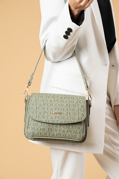 Just Polo Women's Flap Double Strap Mini Shoulder Bag