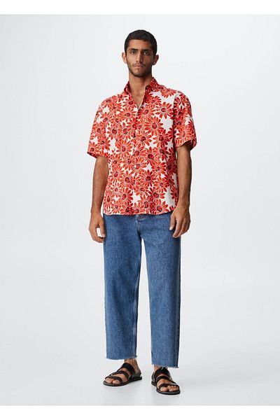 MANGO Man Hemd mit Blumenmuster