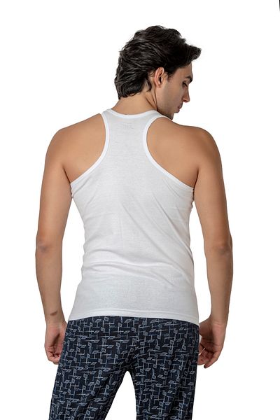 Gizem iç giyim Pack of 3 White Rican Men's Ribbed Athlete