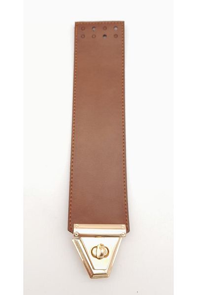 angel çanta aksesuar Tan Color Faux Leather 25x6 Cm Bag Cover