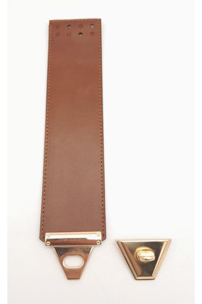 angel çanta aksesuar Tan Color Faux Leather 25x6 Cm Bag Cover
