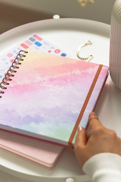 Matt Notebook Вечен планер Квадратна Дневен Редник Дъга