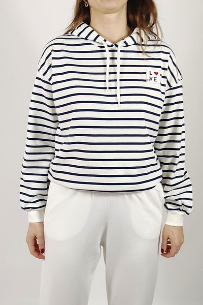 Ayya Women Striped Soft Sweatshirt Pullover